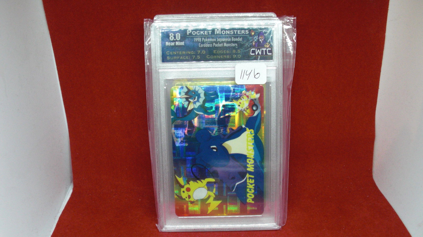 cwtc graded 8.0 pocket monsters holo foil: graded trading card