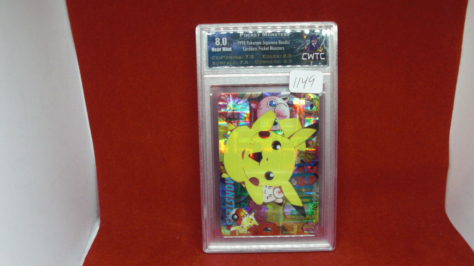 cwtc graded 8.0 pocket monsters holo foil: graded trading card