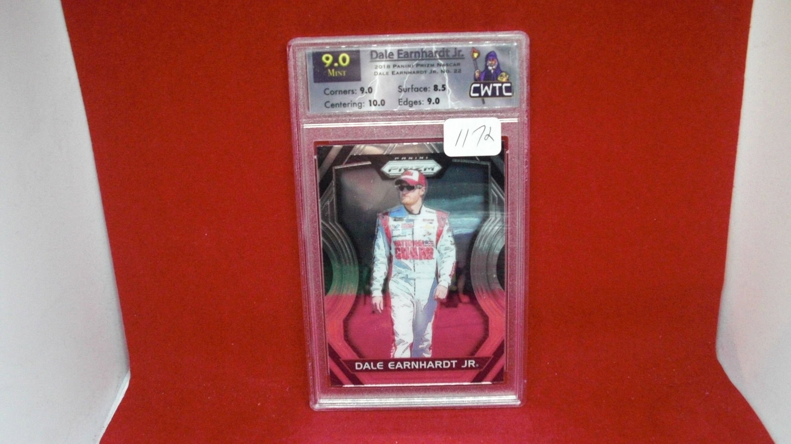 cwtc graded 9.0 dale earnhardt jr prizm: graded trading card