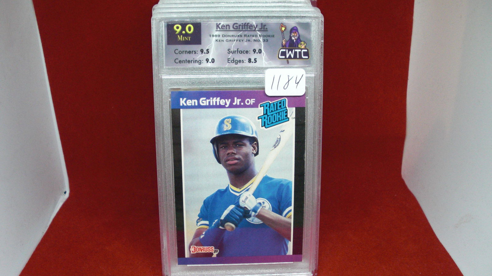 cwtc graded 9.0 ken griffey jr rated rookie (1 of 1)