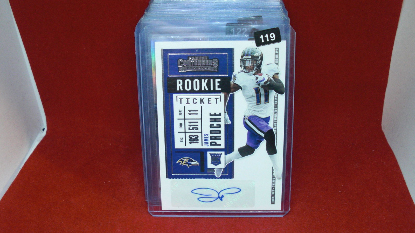 JAMES PROCHE ROOKIE TICKET AUTO: in top loader