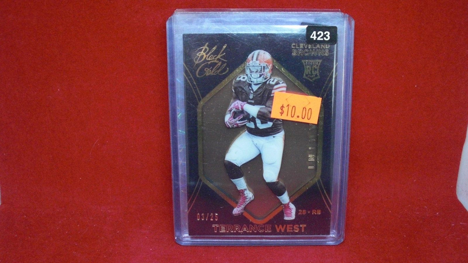 terrance west shadow box rookie 03/25: in top loader