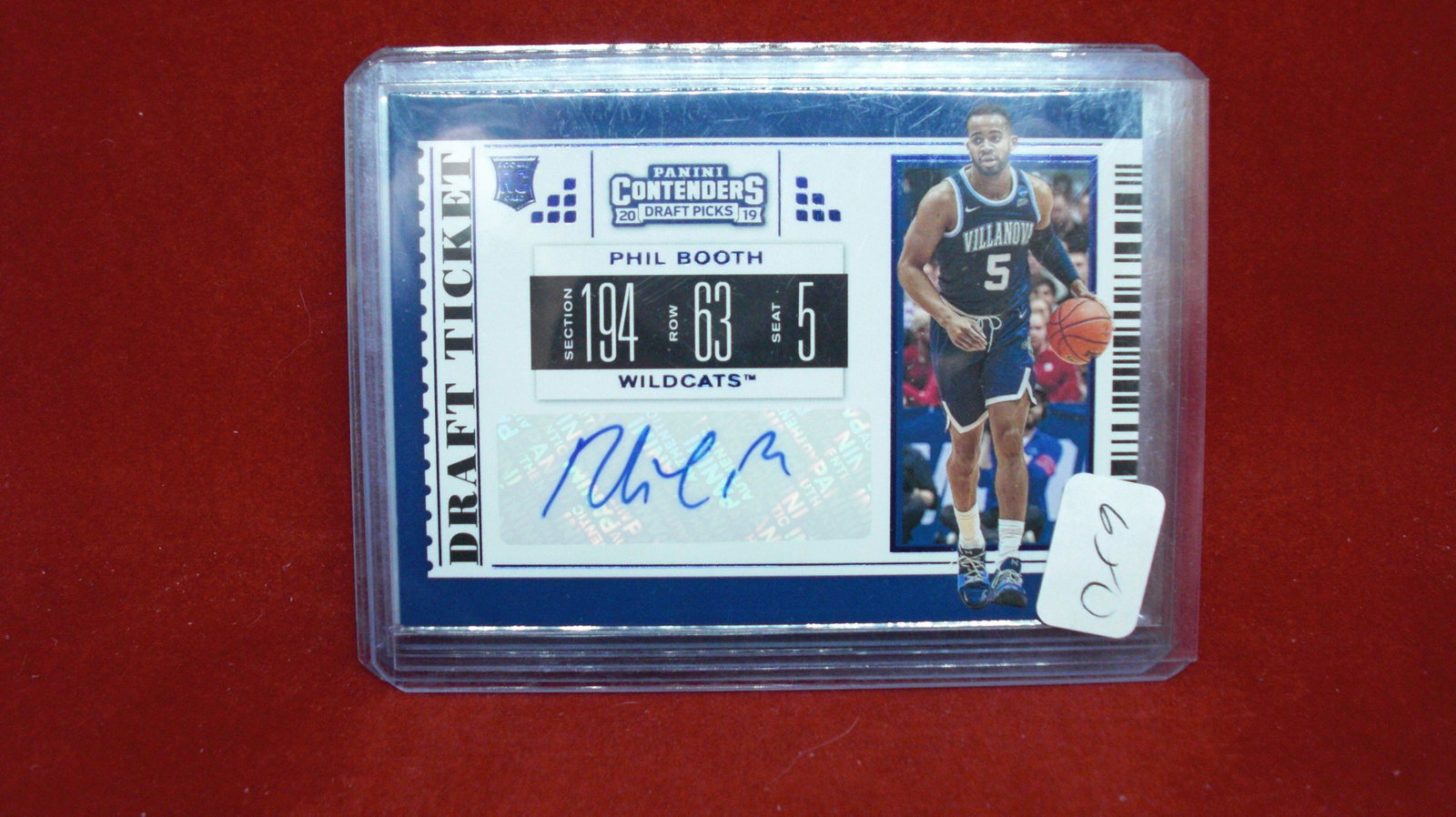 phil booth contenders auto: in top loader