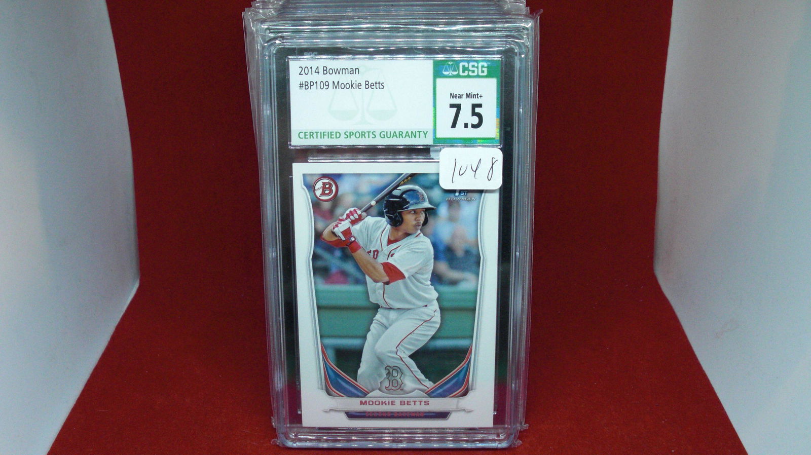 CSG graded 7.5 mookie betts 1st bowman (1 of 1)