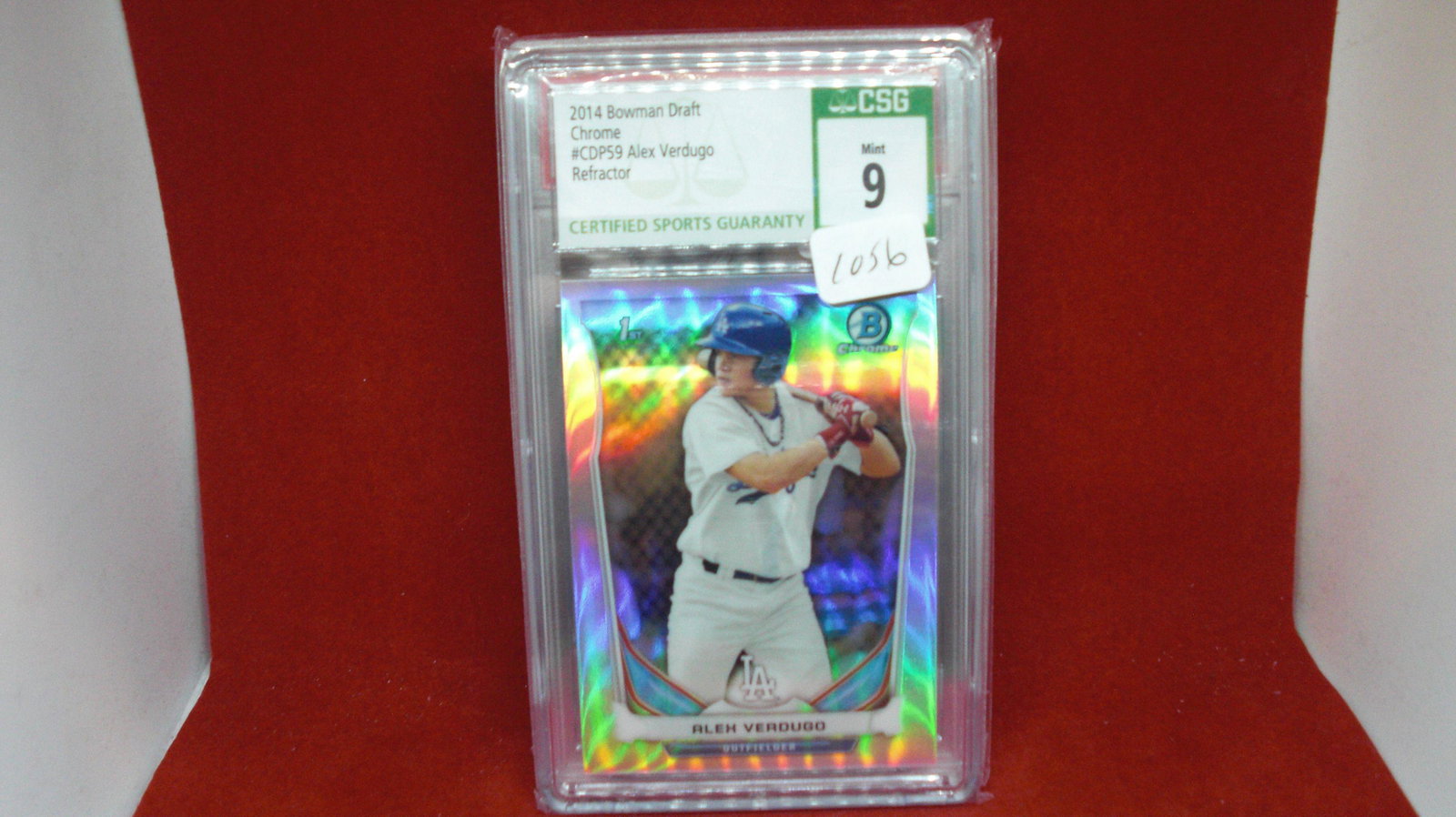 CSG graded 9 alex verdugo 1st bowman refractor (1 of 1)