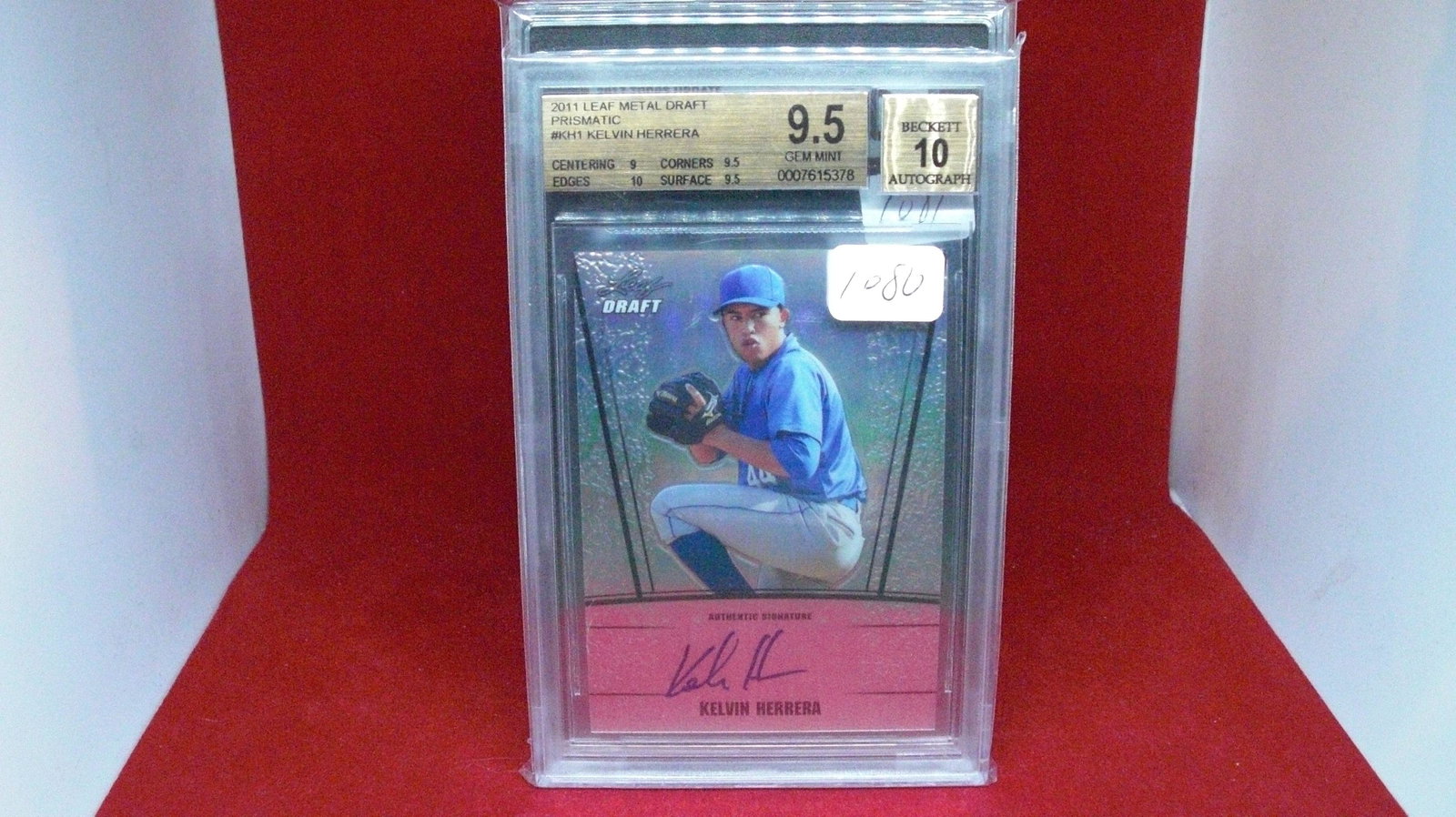 beckett 9.5 leaf draft auto kelvin herrera royals (1 of 1)