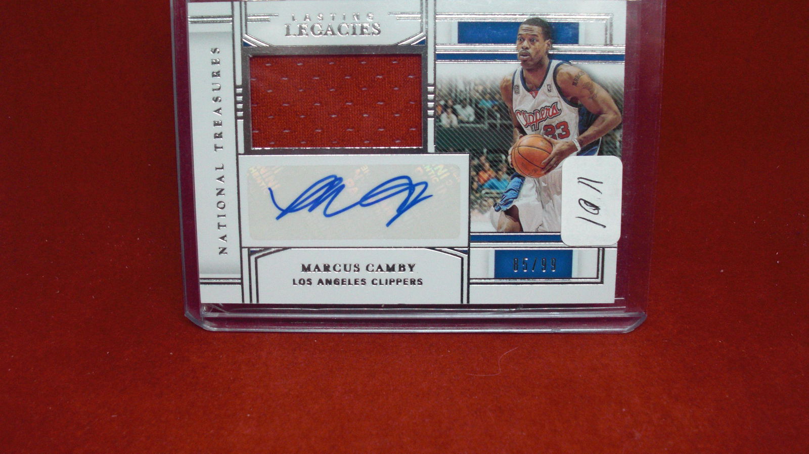 natl treasures marcus camby jersey auto 85/99 (1 of 1)