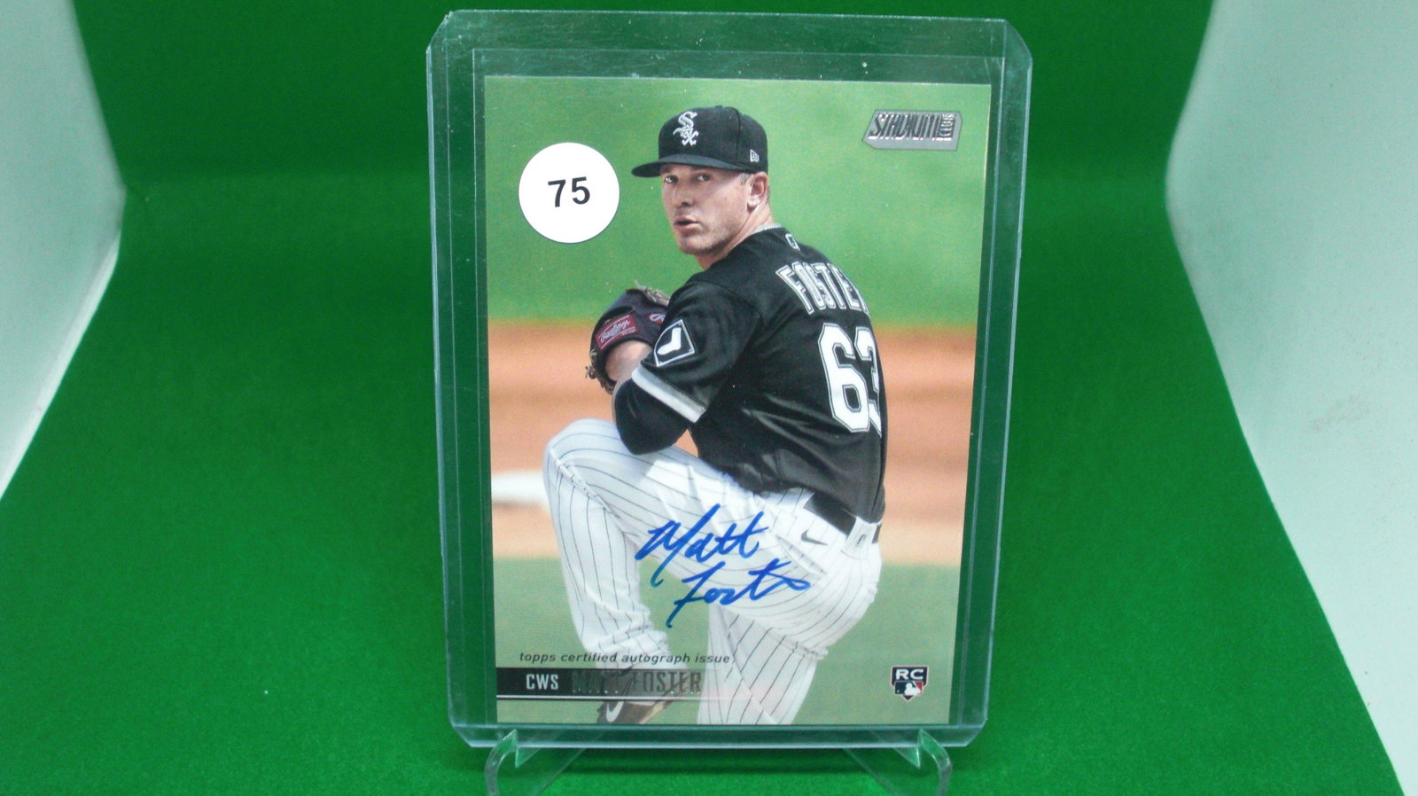 Matt foster autographed rookie card: in top loader