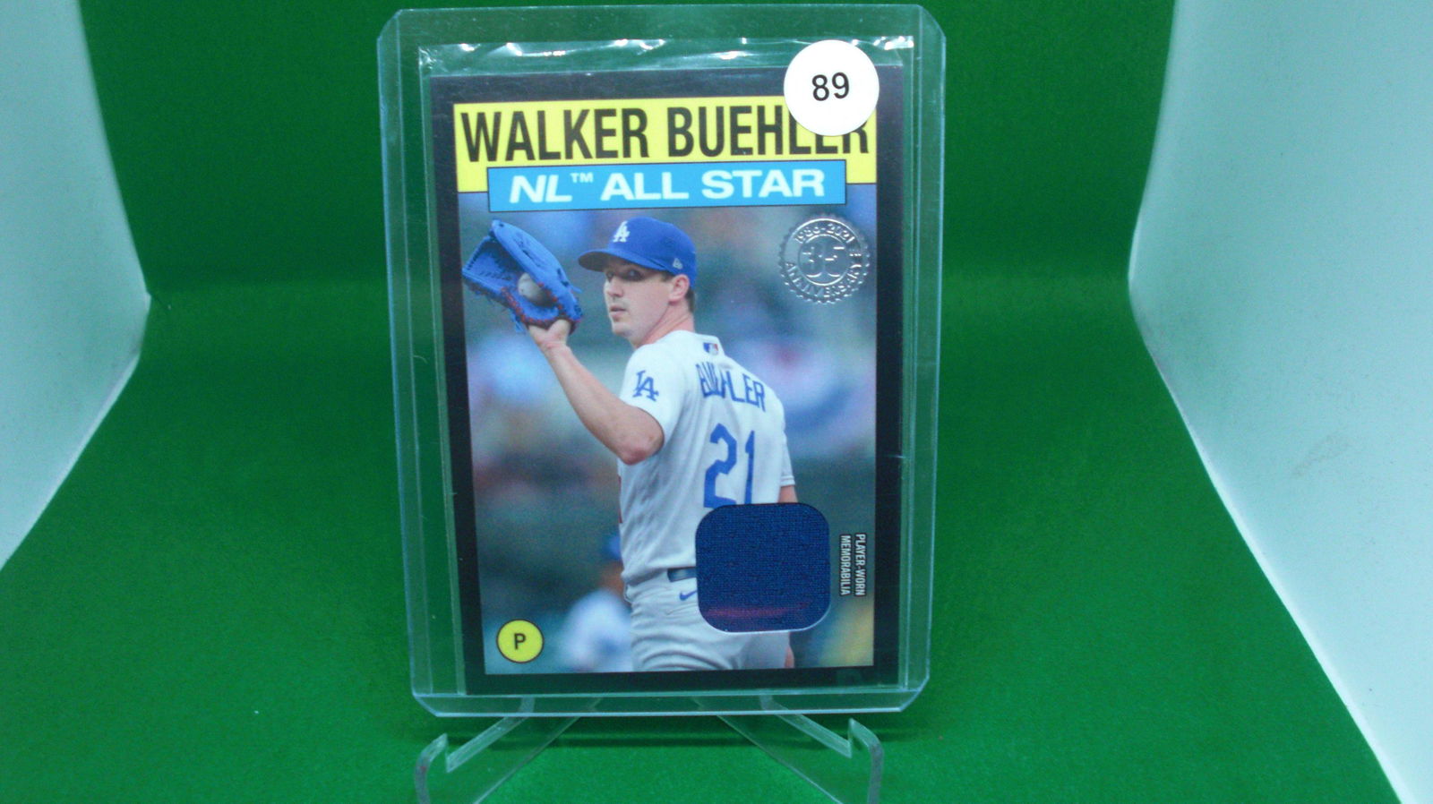 Walker buehler game used jersey card (1 of 1)