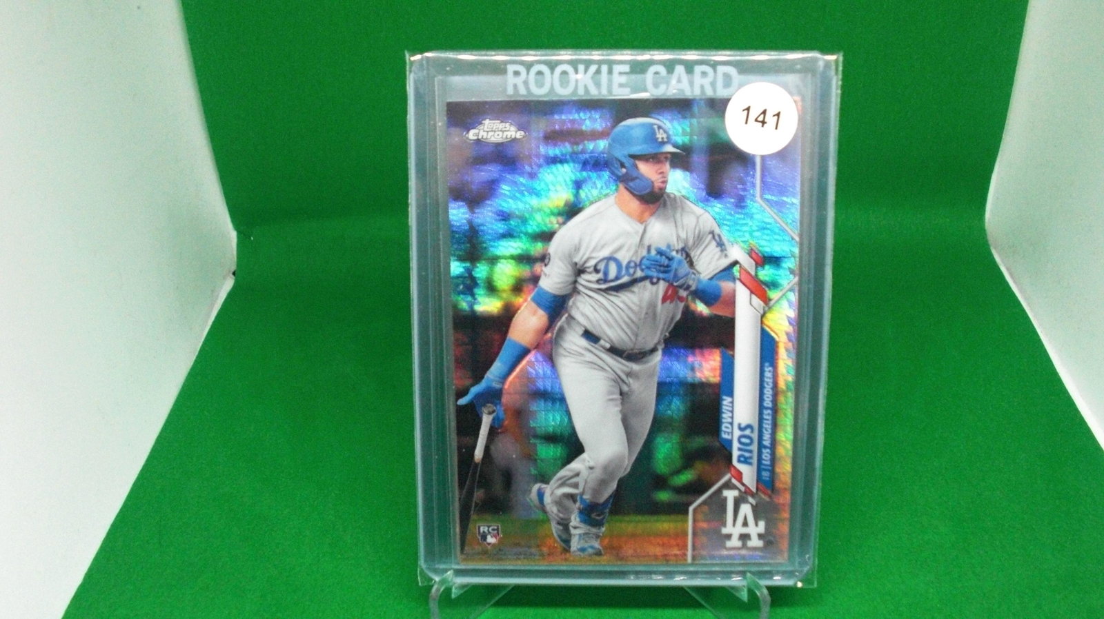 Edwin Rios prism refractor rookie: in top loader