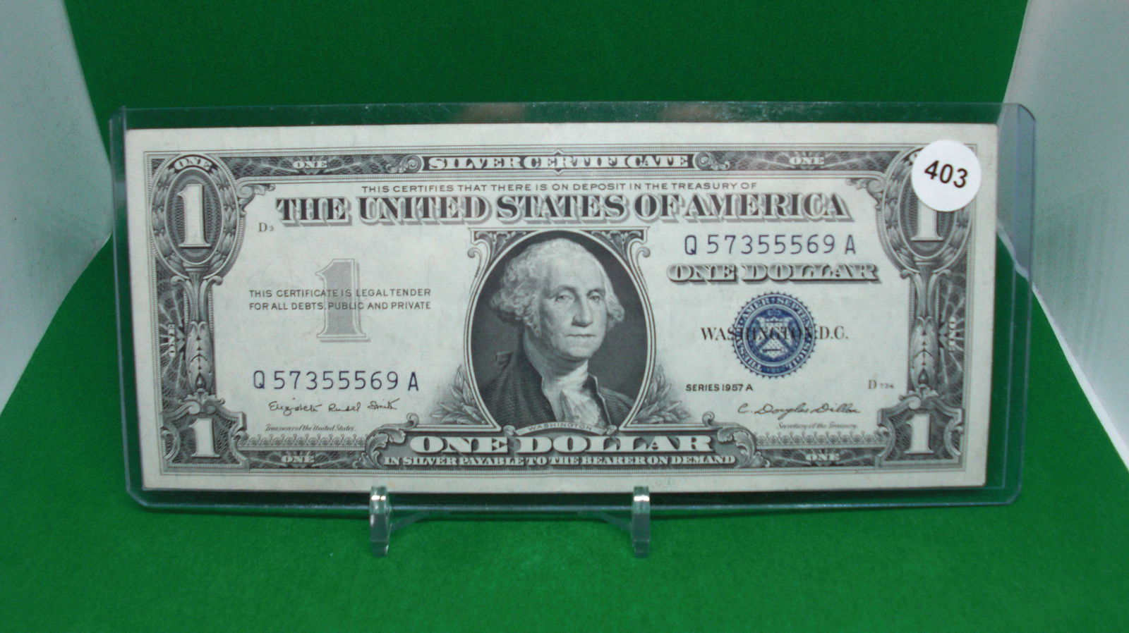 1957 series A us one dollar silver certificate (1 of 1)
