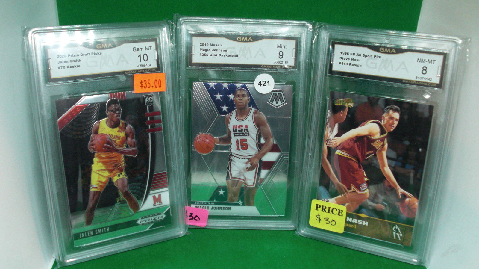 lot of 3 gma graded basketball cards (1 of 1)