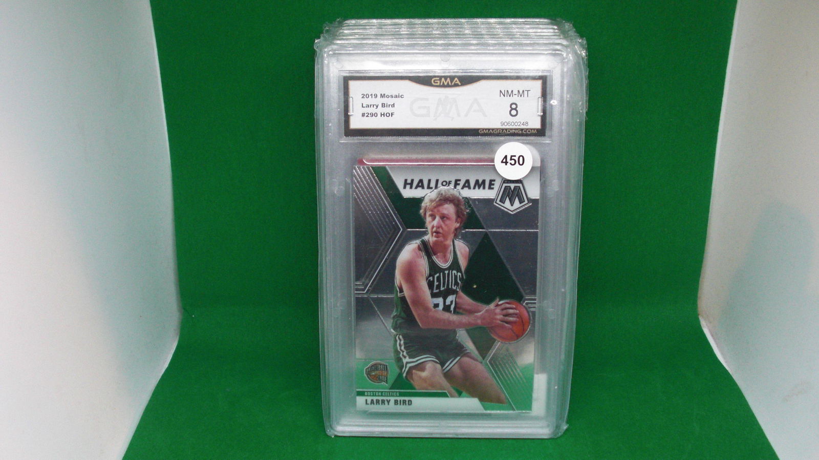 GMA graded 8 larry bird mosaic hof (1 of 1)
