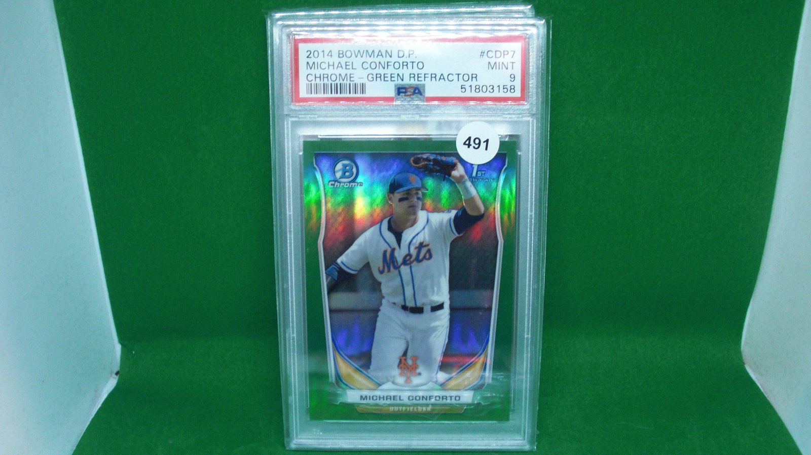 psa graded 9 michael conforto 1st bowman green (1 of 1)