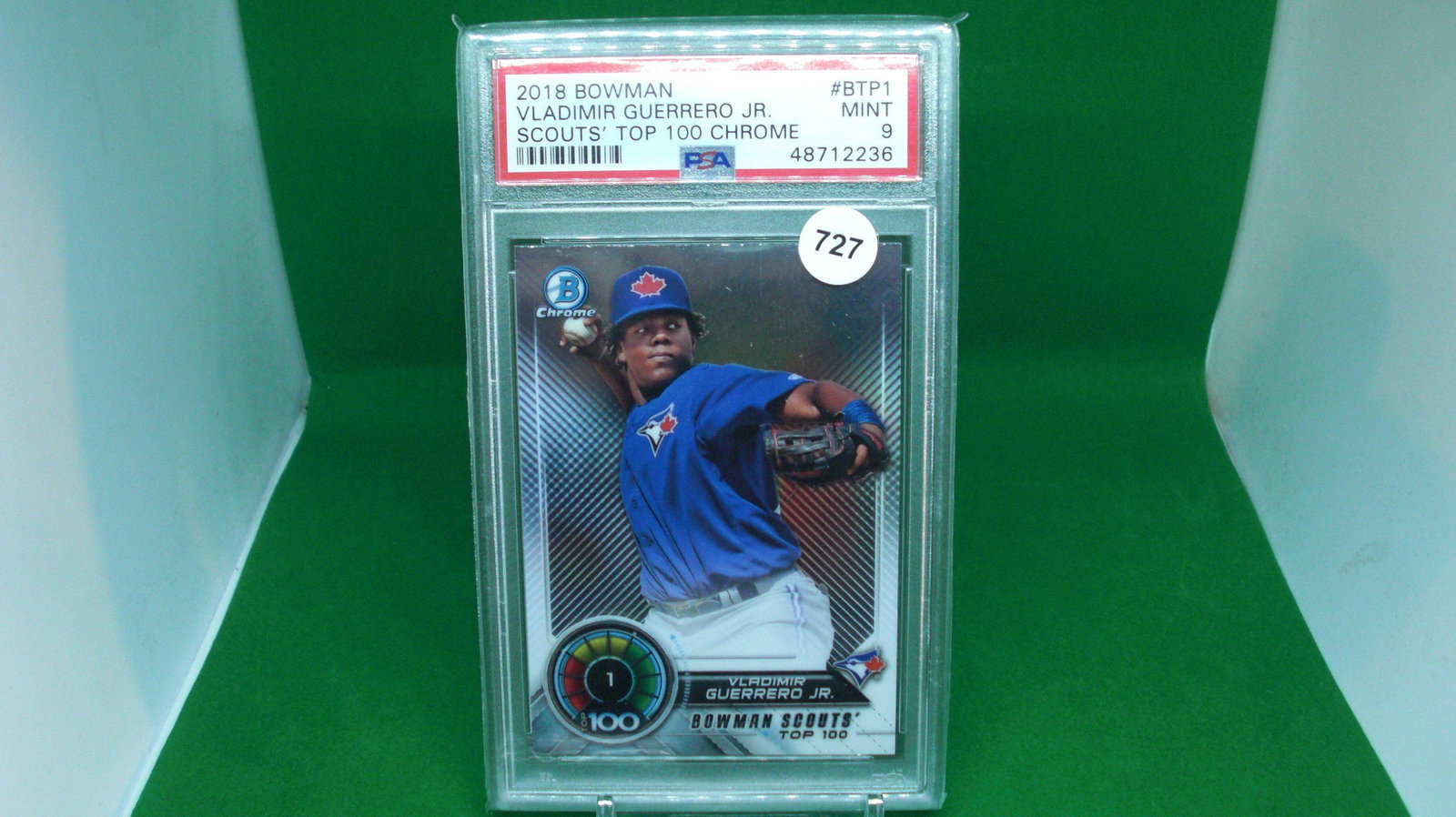 psa 9 vladimir guerrero jr bowman top 100 (1 of 1)