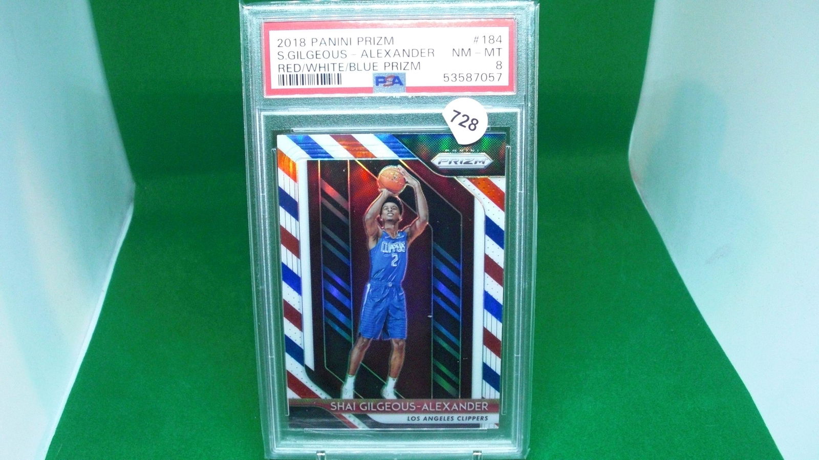 psa 8 shai gigeous alexander red white blue prizm (1 of 1)