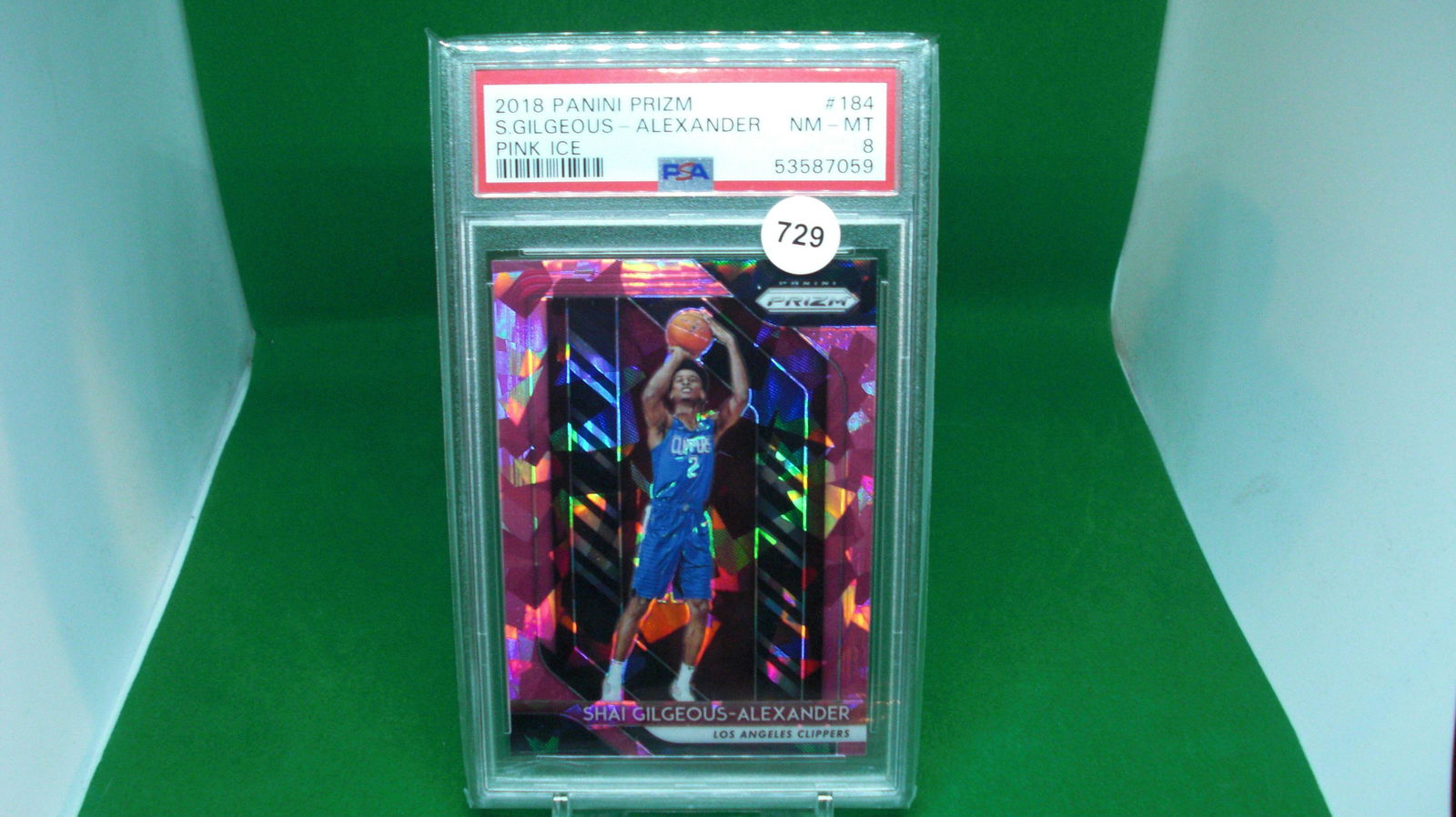 psa 8 shai gigeous alexander pink ice prizm (1 of 1)