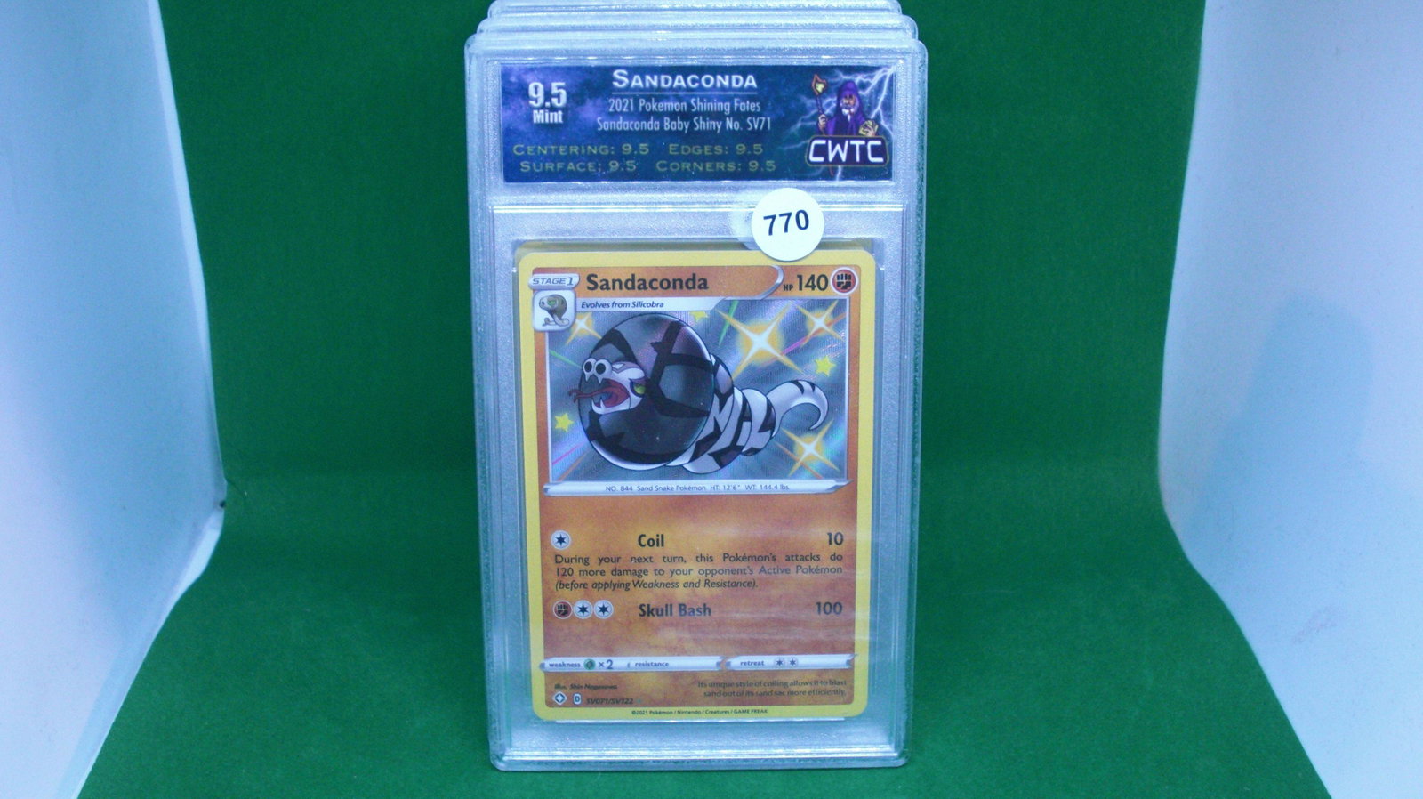 CWTC 9.5 pokemon sandaconda holo foil: cwtc graded trading card