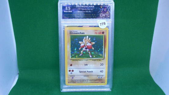 CWTC 8.5 pokemon hitmonchan holo: cwtc graded trading card