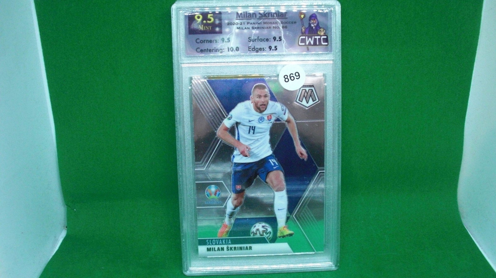 CWTC 9.5 milan skriniar mosaic soccer: cwtc graded trading card