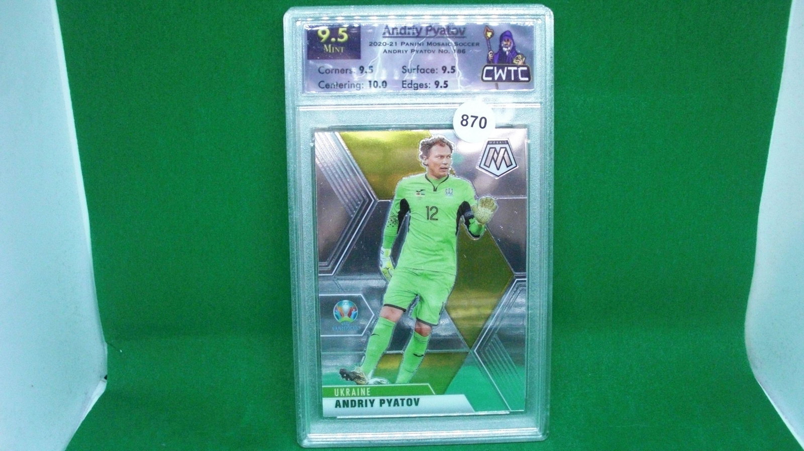 CWTC 9.5 andriy pyatov mosaic soccer: cwtc graded trading card