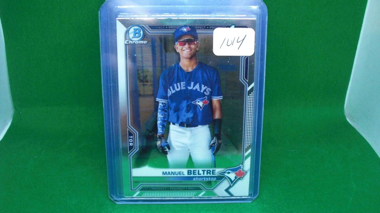 manuel beltre 1st bowman chrome: in top loader