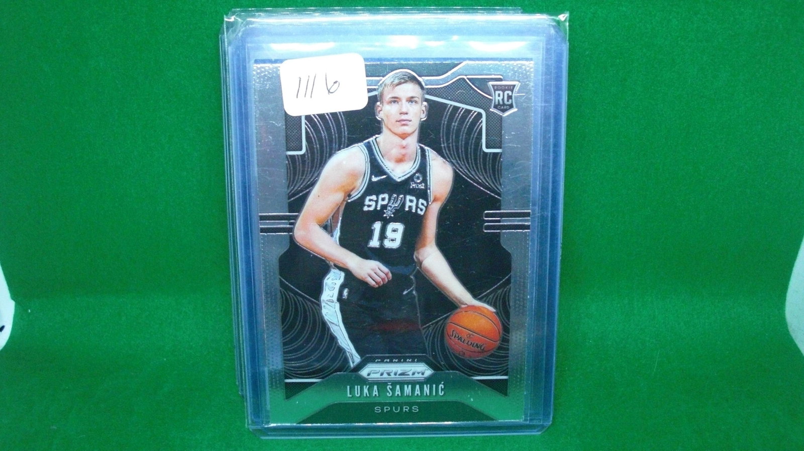 luka samanic spurs rookie card: in top loader