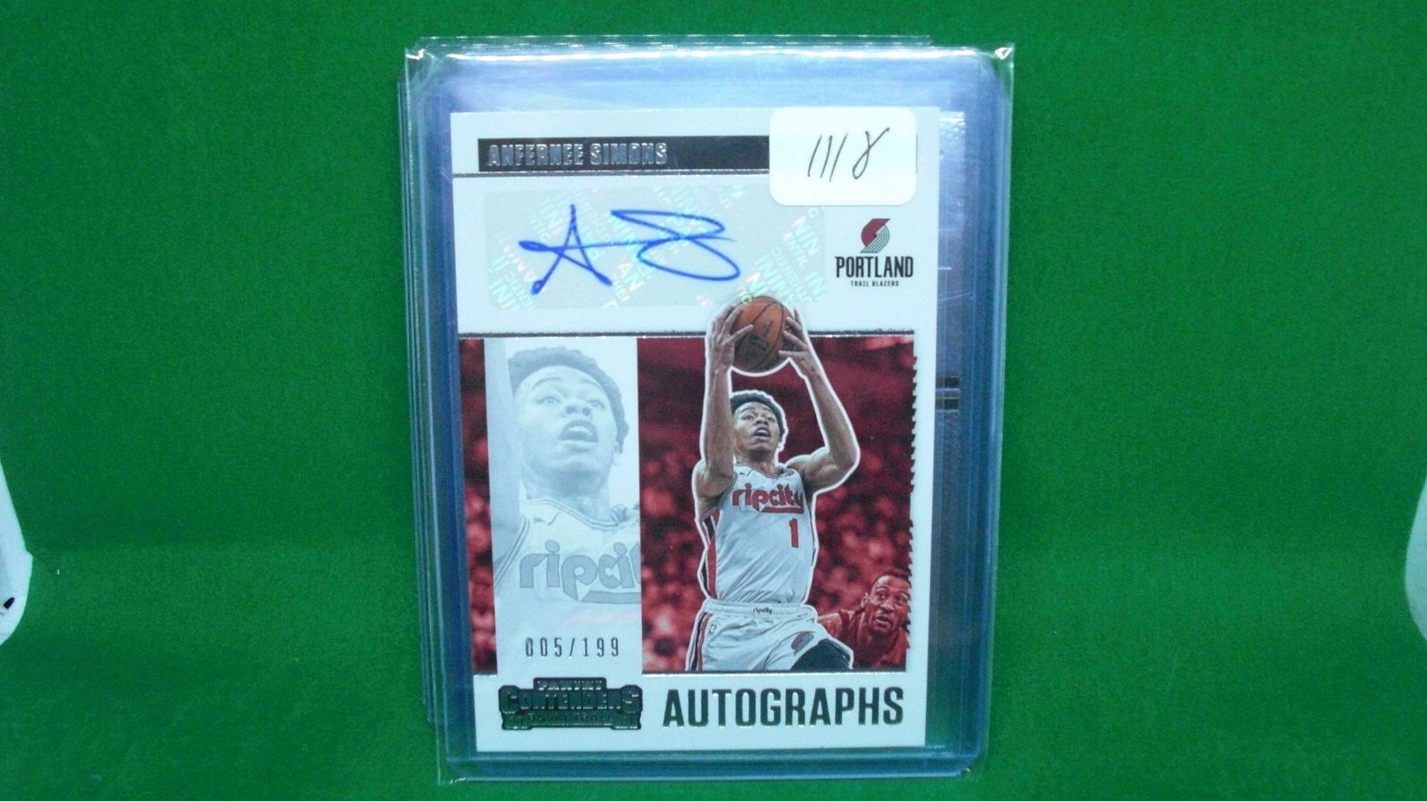 Anfernee Simons numberd auto 85\ 199 (1 of 1)