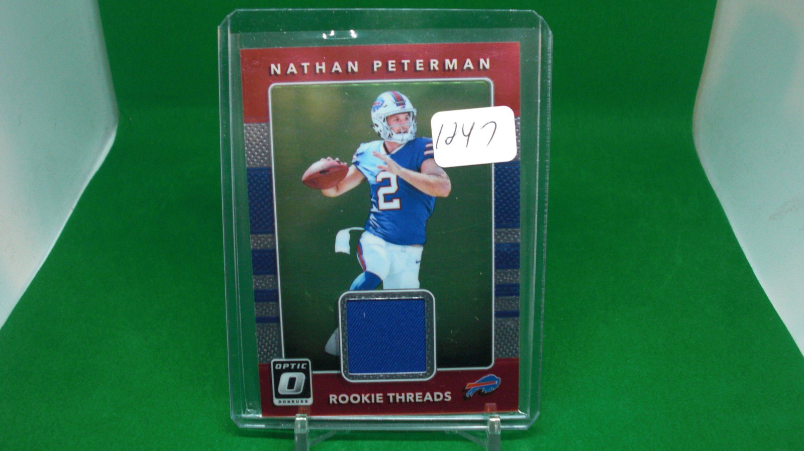 nathan peterman rookie threads: in top loader