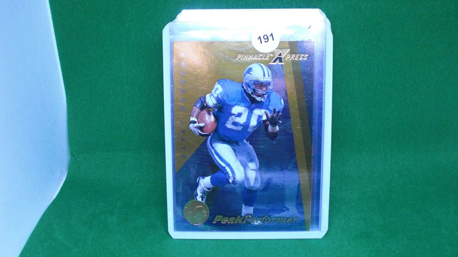 Barry Sanders peak performer: in top loader