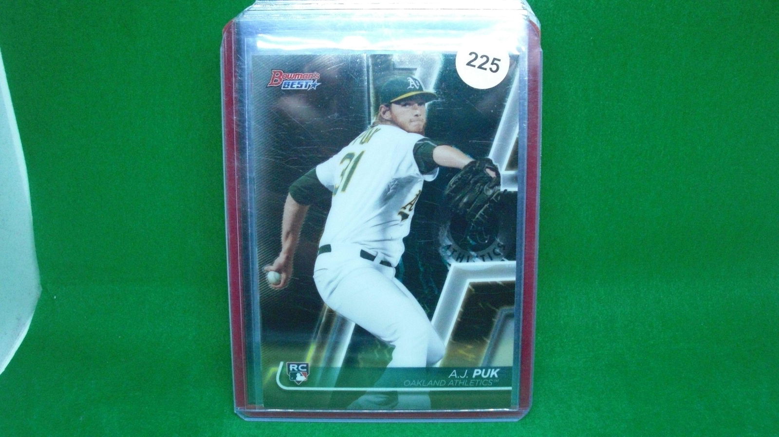 AJ puk A's rookie card (1 of 1)