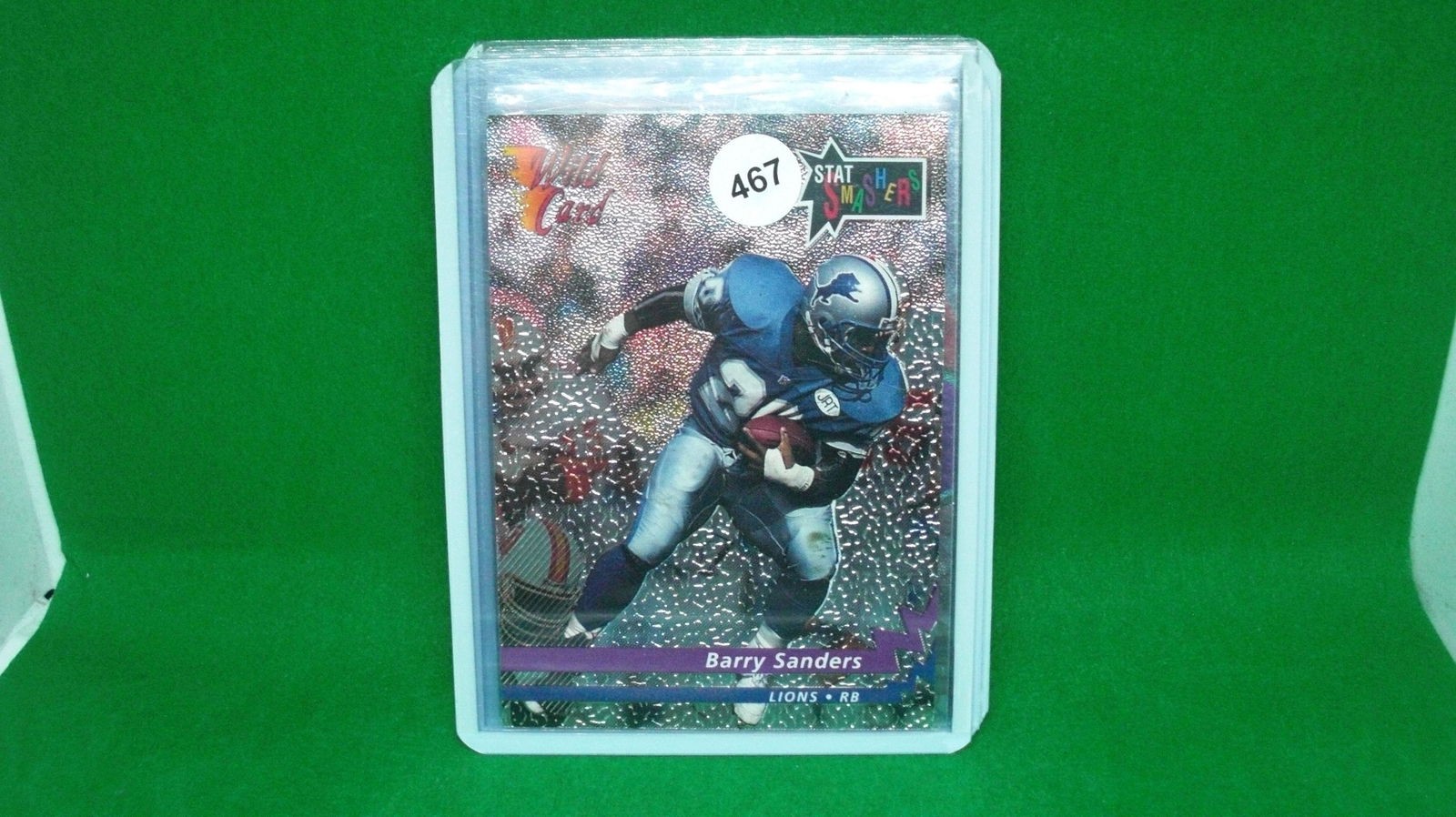 Barry Sanders wild card stats smasher: in top loader