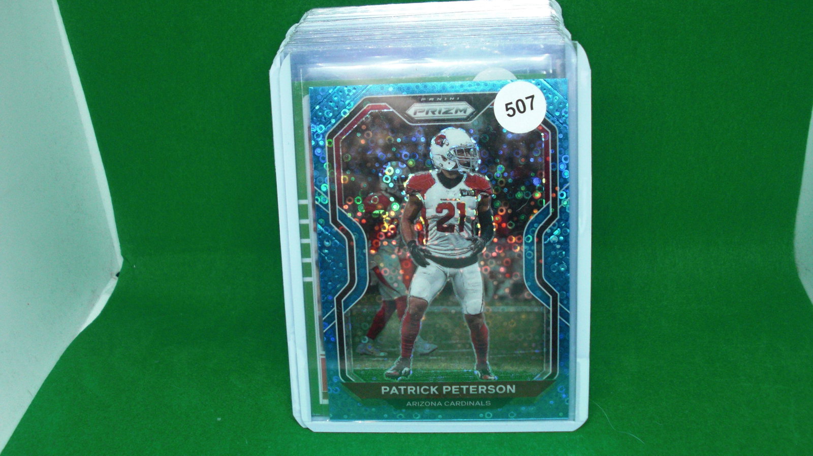 Patrick Peterson blue disco 27/79: in top loader