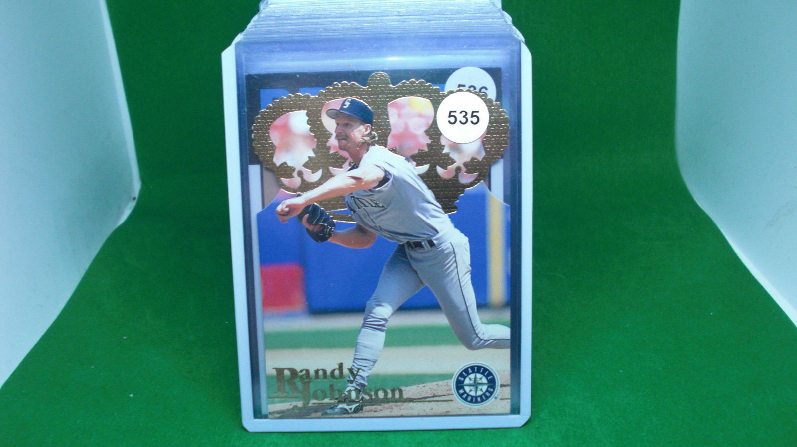 Randy Johnson Crown Royal: in top loader