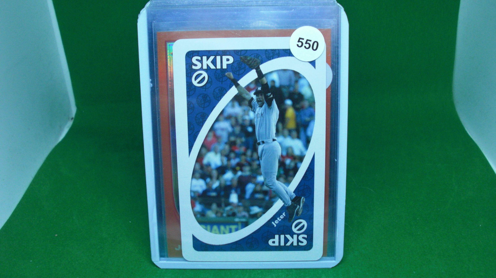 Derek Jeter Uno game card: in top loader