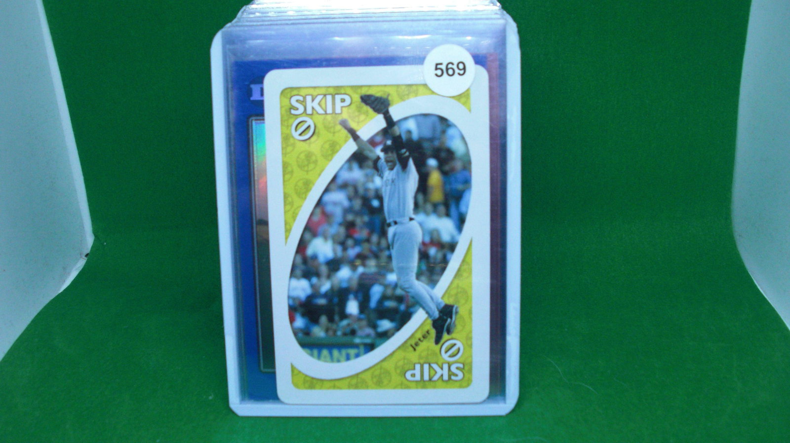 Derek Jeter Uno game card: in top loader