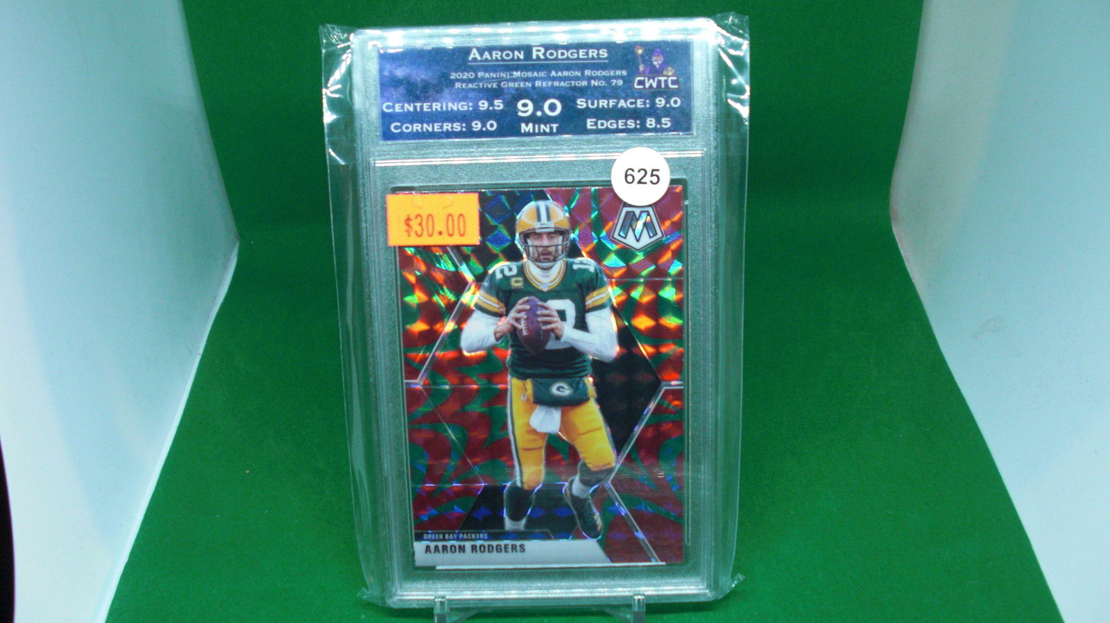 CWTC graded 9.0 aaron rodgers green reactive (1 of 1)