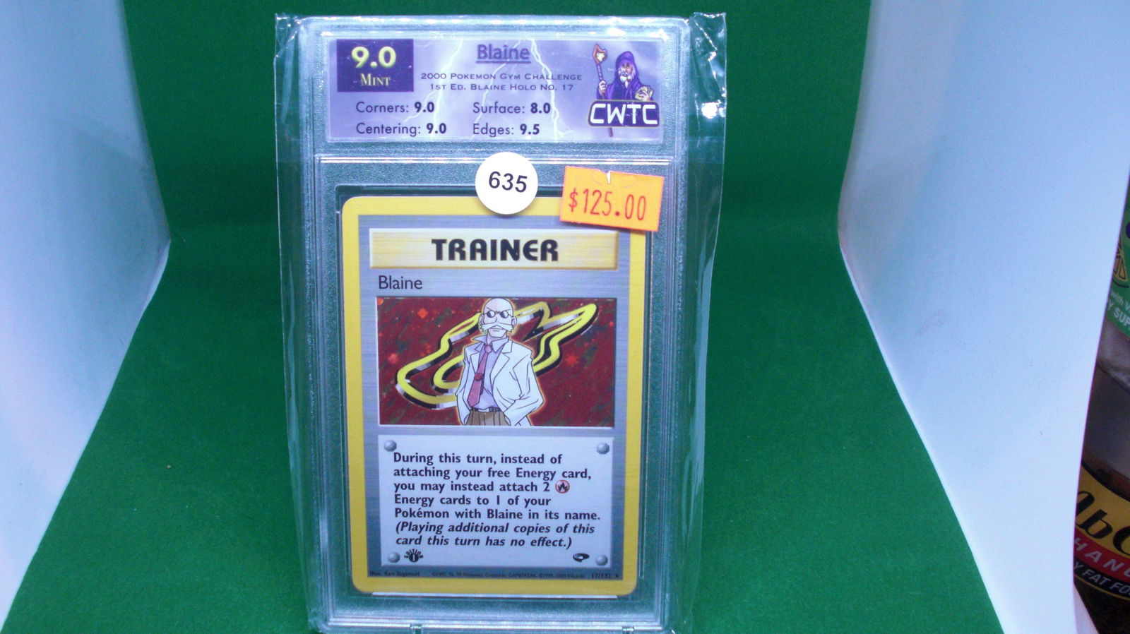 CWTC graded 9.0 pokemon blaine holo (1 of 1)