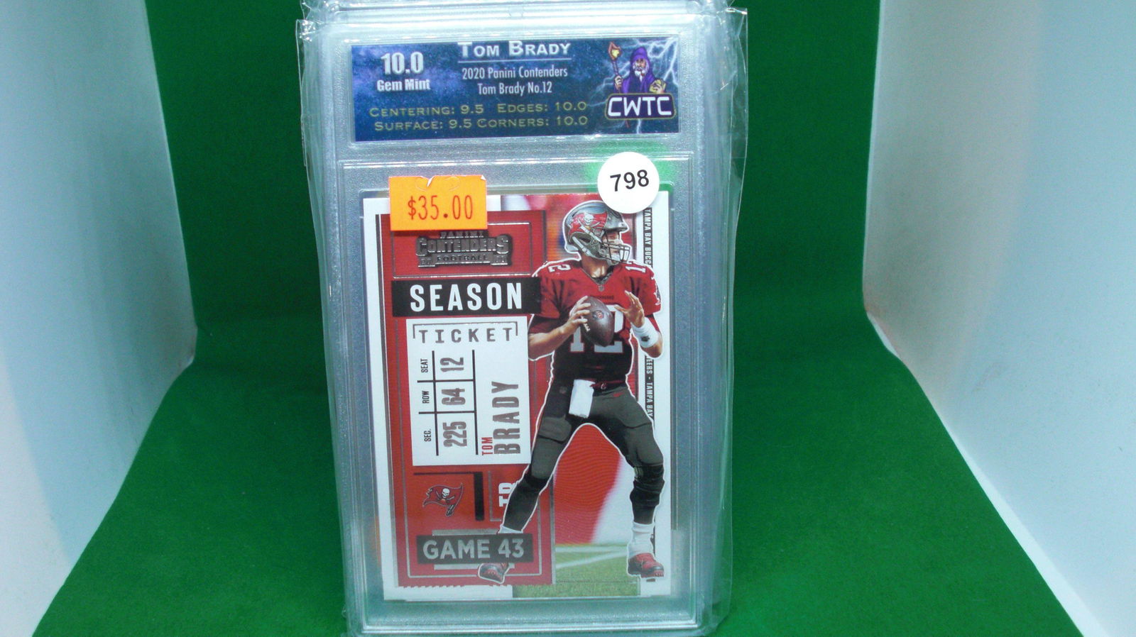 cwtc graded gem 10 tom brady season ticket (1 of 1)