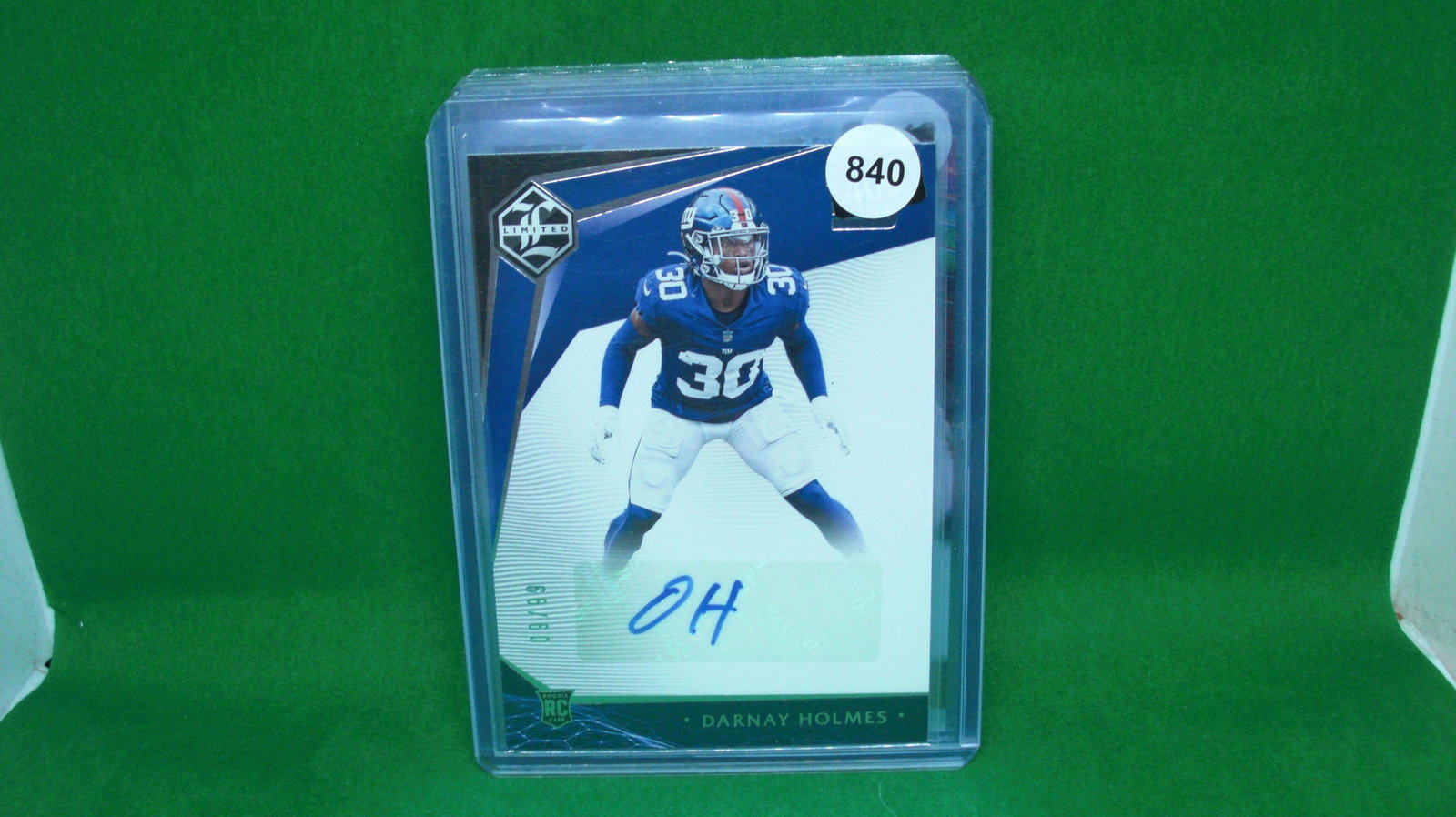 darnay holmes signature card 09/99: in top loader