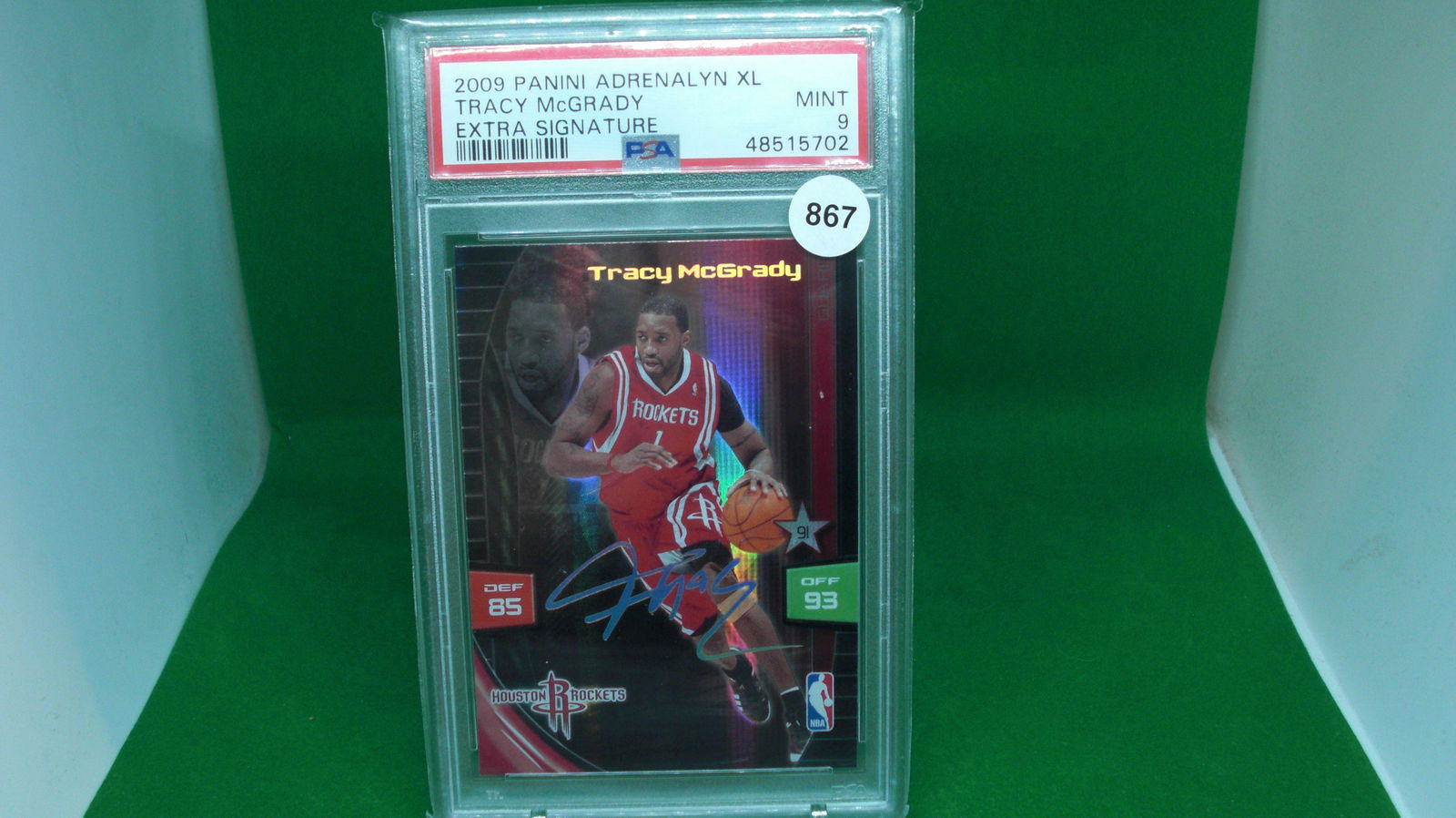 psa 9 mint tracy mcgrady adrenaline extra signature (1 of 1)