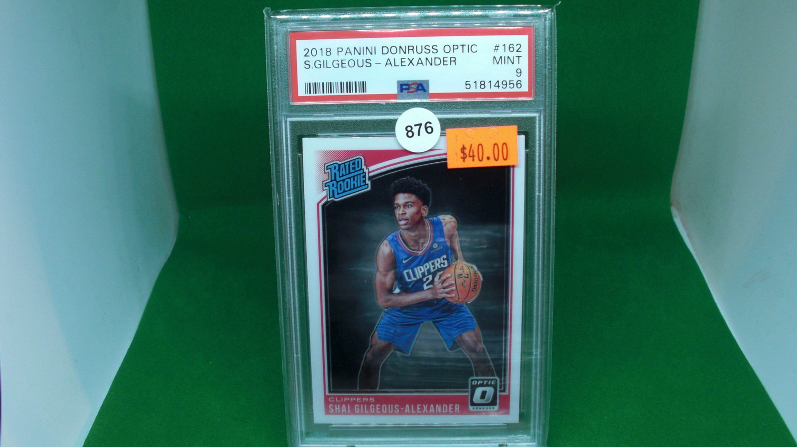 psa 9 mint shai gigeous alexander rated rookie: graded trading card