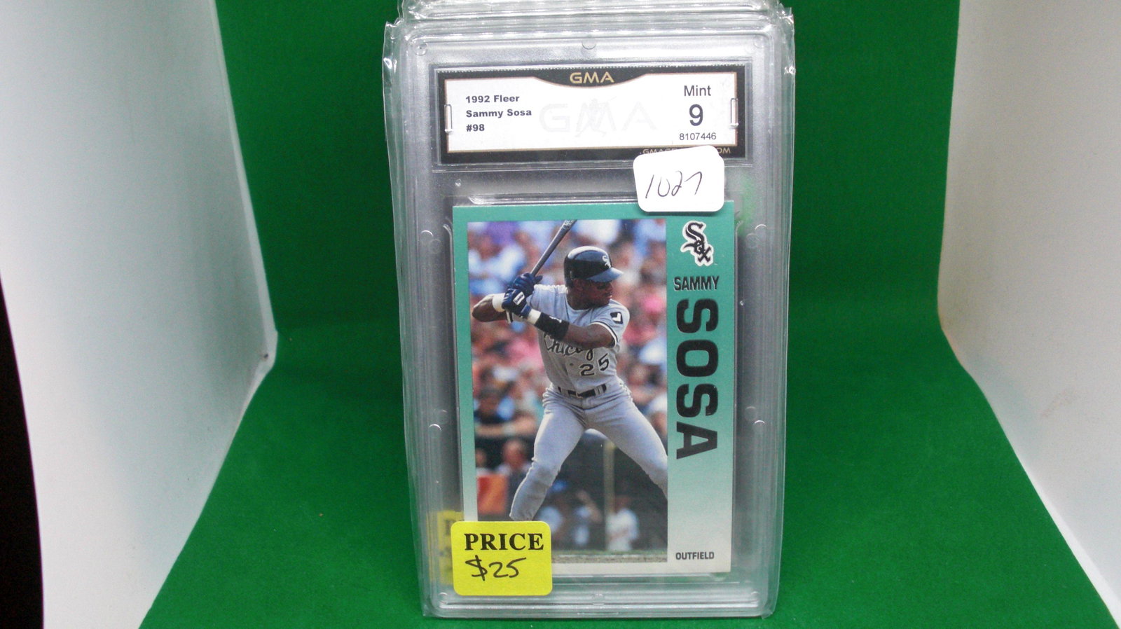 gma mint 9 sammy sosa 1992 fleer: graded trading card