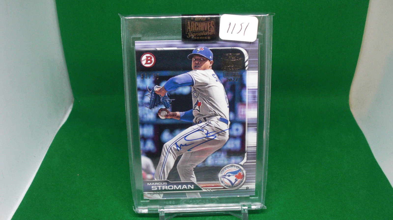 topps archives signature 33/35 marcus stroman: in one touch