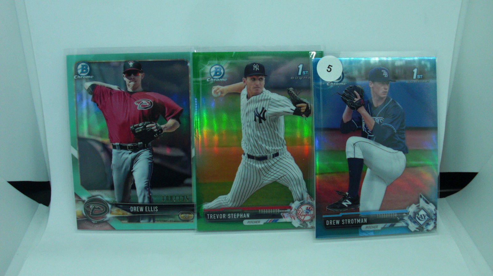 lot of 3 bowman chrome numbered refractors (1 of 1)