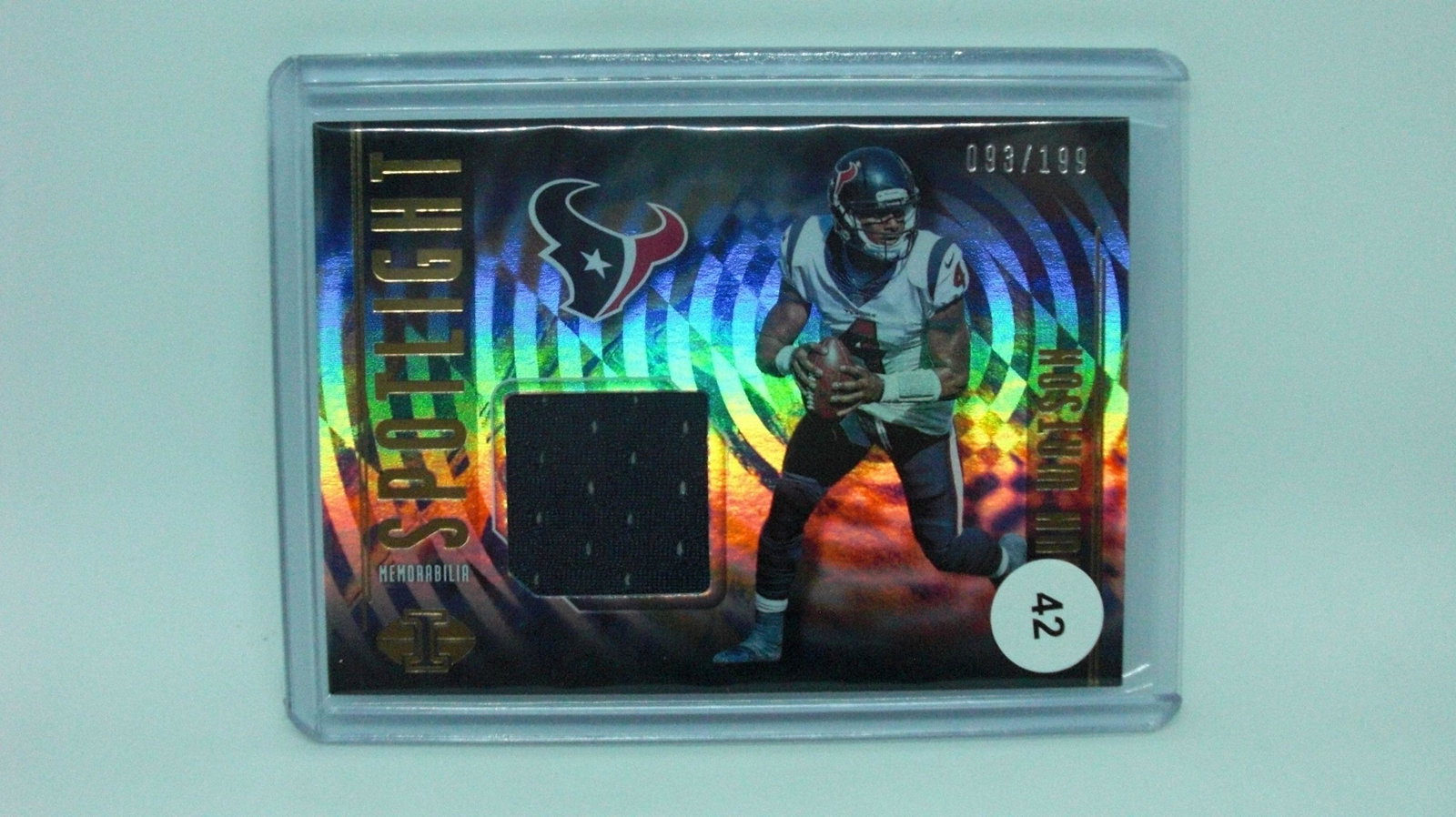 deshwan watson jersey card 093/199: deshwan watson jersey card 093/199