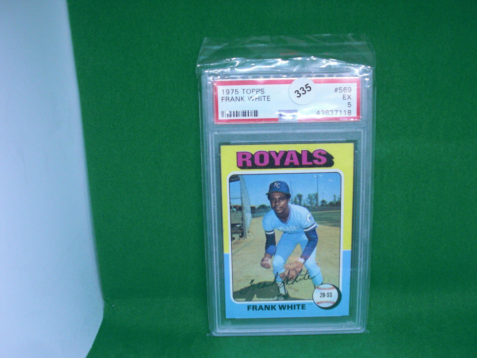 psa graded 1975 topps frank white royals (1 of 1)