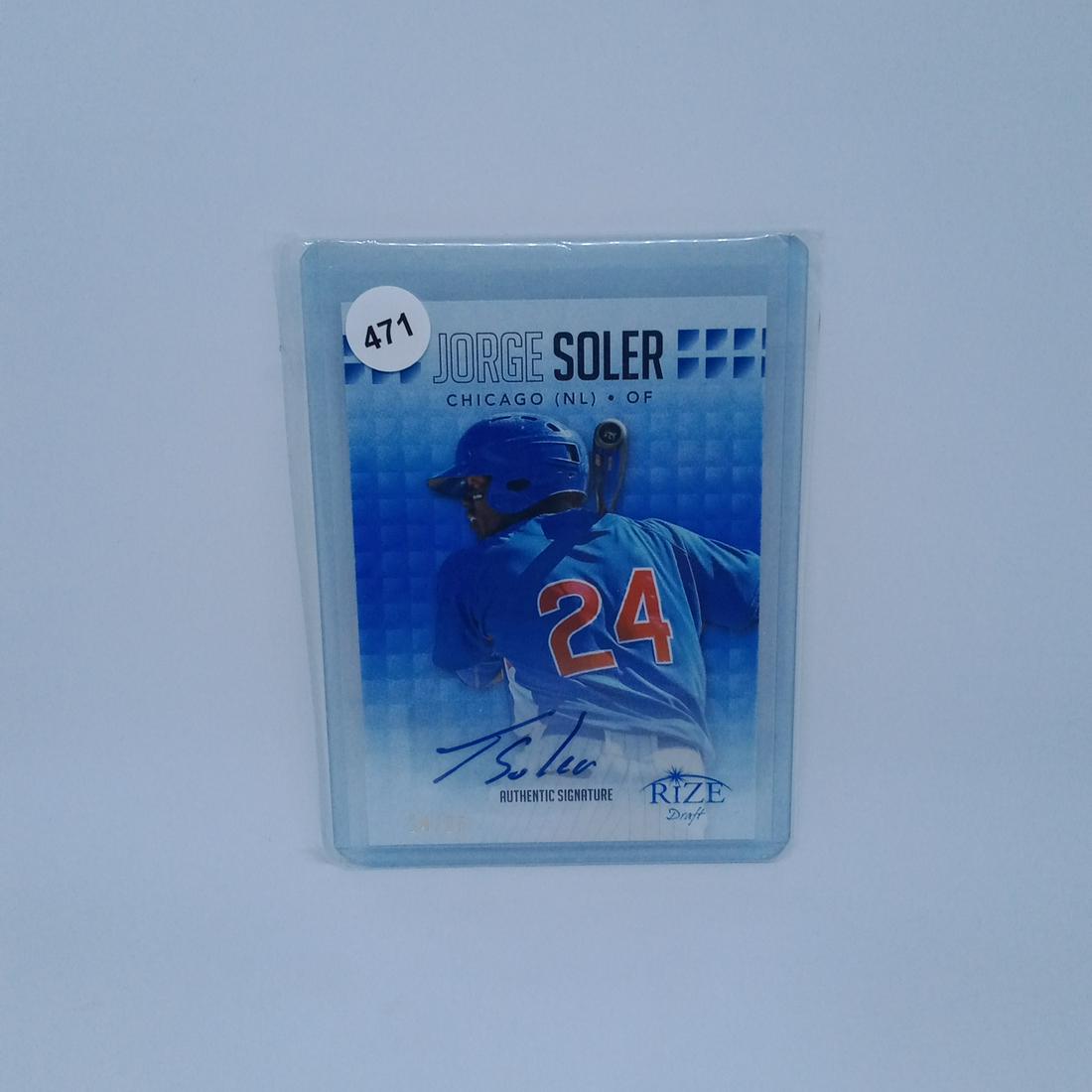 jorge soler numbered rookie autograph 14/25 (1 of 1)