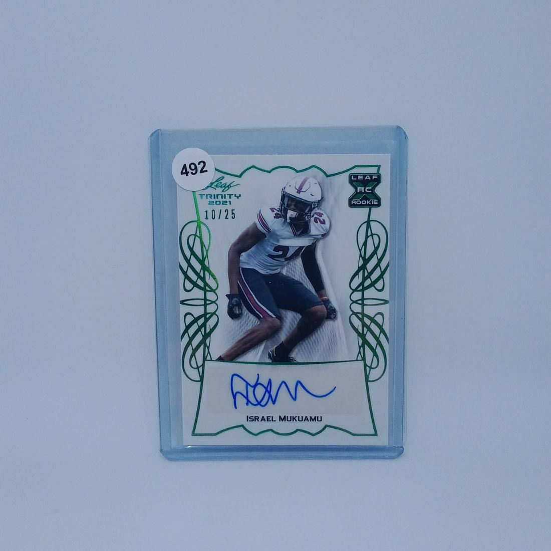 israel mukuamu 2021 trinity rookie auto 10/25 (1 of 1)