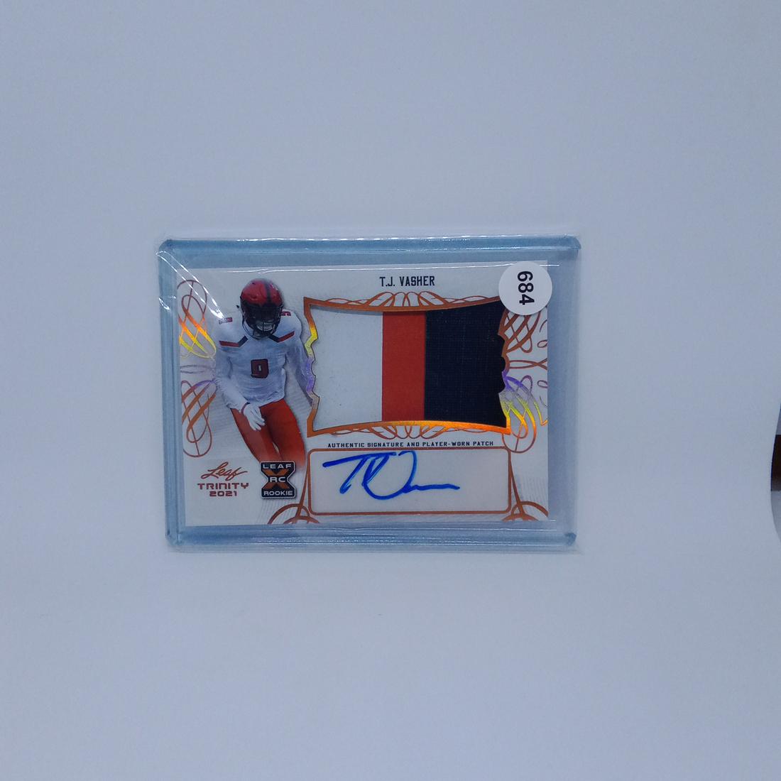 tj vasher leaf trinity rookie patch auto (1 of 1)